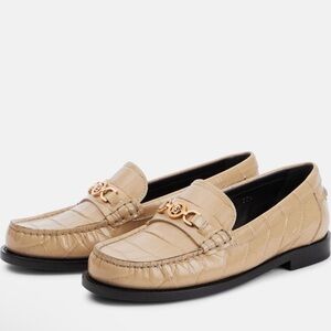 Versace Medusa '95 crocodile-embossed loafers.